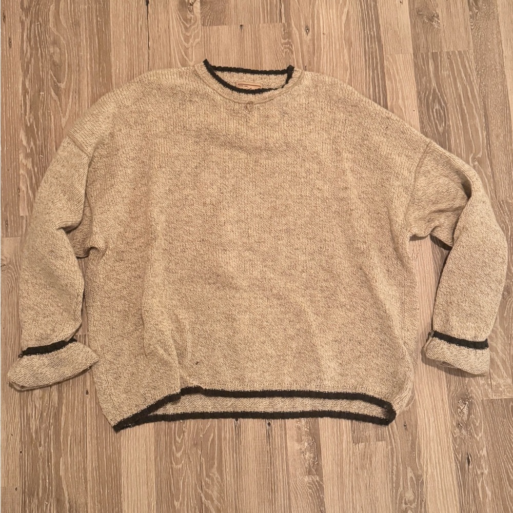 Woolrich Beige Sweater with Dark Trim